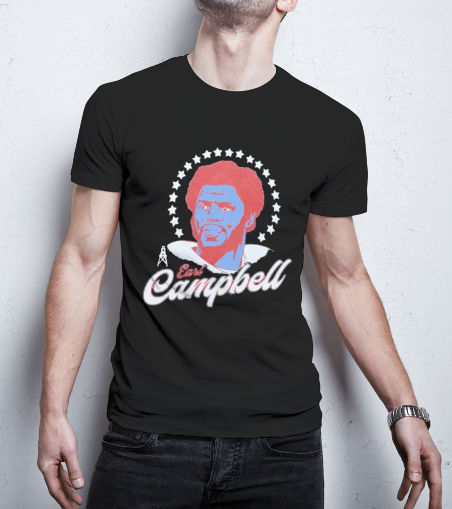 Earl Campbell Houston Oilers Retro Football Icon Stars T-Shirt