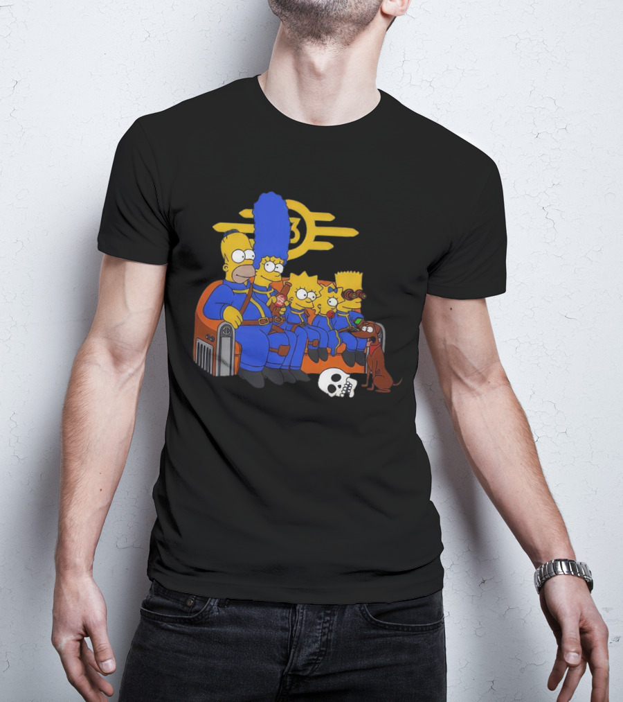 The Simpsons Fallout Vault-Tec Nuclear Family Crossover T-Shirt