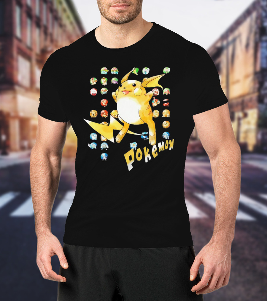 Pokemon Pikachu And Classic Characters Collection T-Shirt