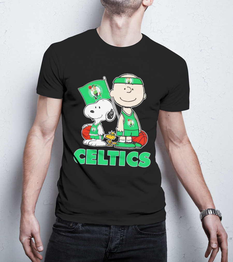 Celtics Snoopy And Charlie Brown Basketball Team Spirit T-Shirt