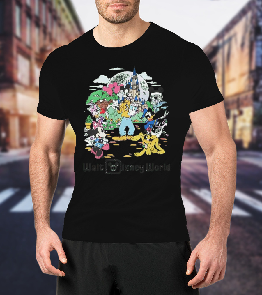 Walt Disney World Mickey Mouse And Friends In Front Of Castle T-Shirt