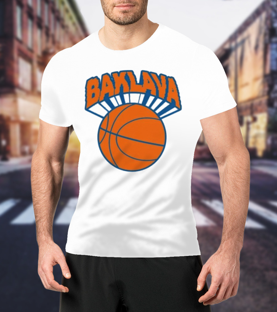 Bronson Baklava NY Knicks Basketball T-Shirt