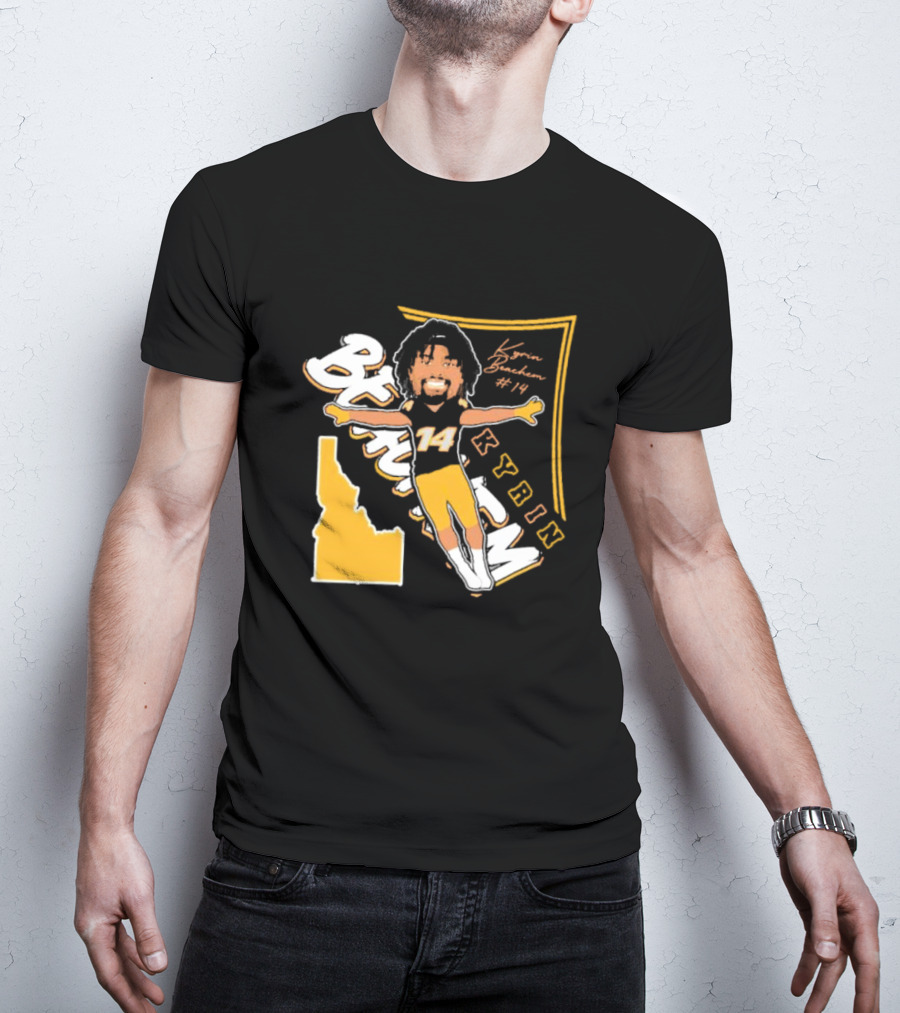 Kyrin Beachem #14 Idaho Vandals Football Kyrin Signature T-Shirt