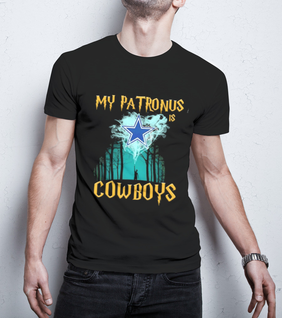 My Patronus Is Dallas Cowboys Star With Deer In Forest Scene T-Shirt