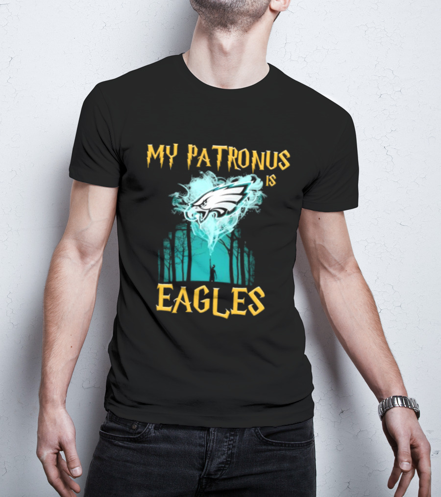 My Patronus Is Philadelphia Eagles Forest Scene Football Fan Magic Charm T-Shirt