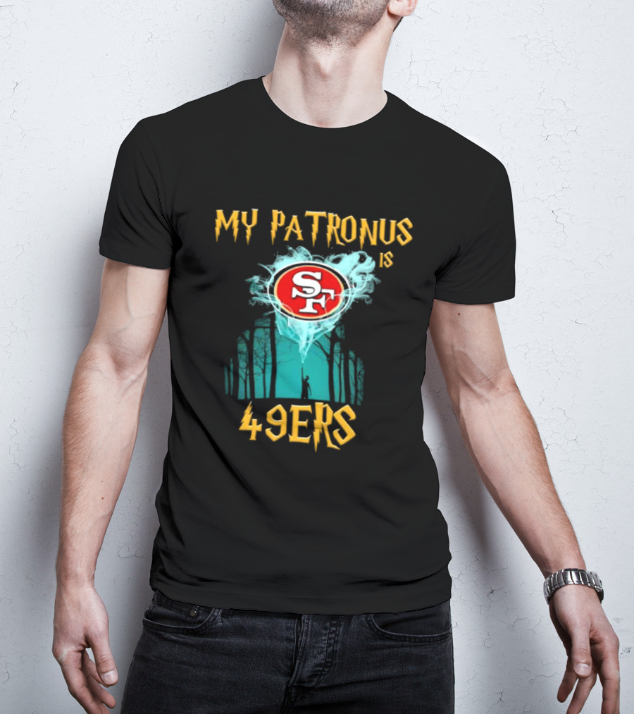 My Patronus Is San Francisco 49ers SF Logo With Forest Scene T-Shirt
