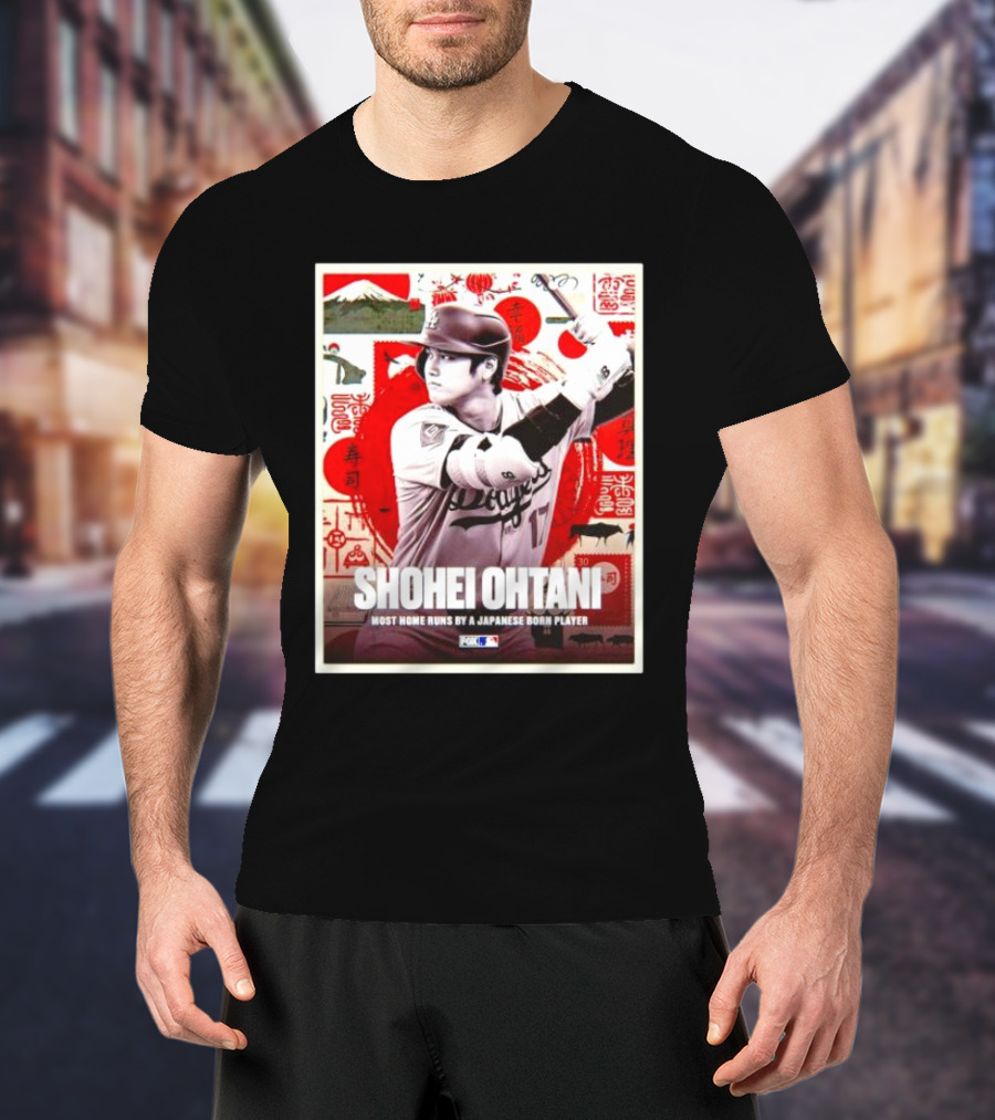 Shohei Ohtani Los Angeles Baseball Icon Most Home Runs By A Japanese Born Player Japan T-Shirt