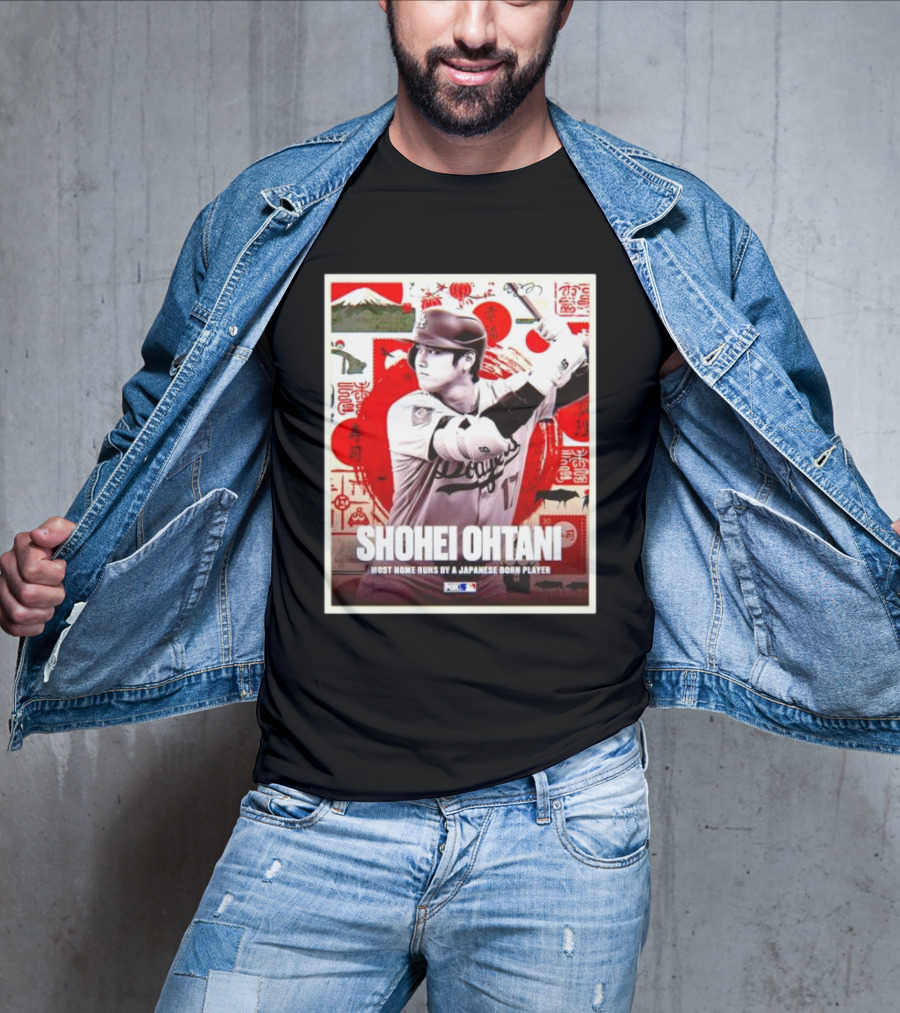 Shohei Ohtani Los Angeles Baseball Icon Most Home Runs By A Japanese Born Player Japan T-Shirt