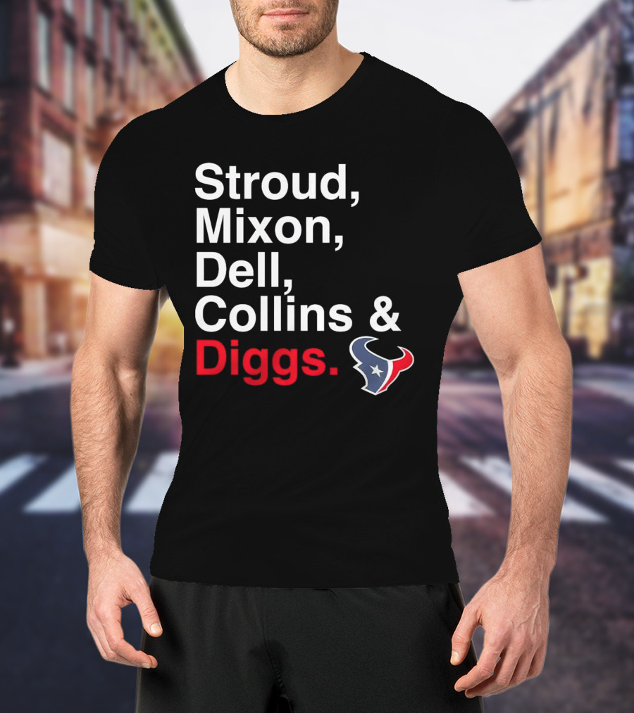 Houston Texans Stroud Mixon Dell Collins Diggs T-Shirt