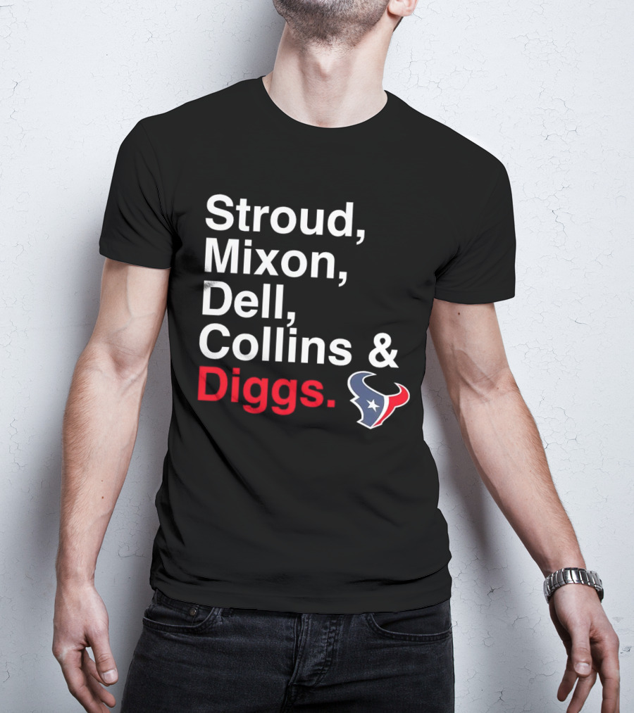 Houston Texans Stroud Mixon Dell Collins Diggs T-Shirt