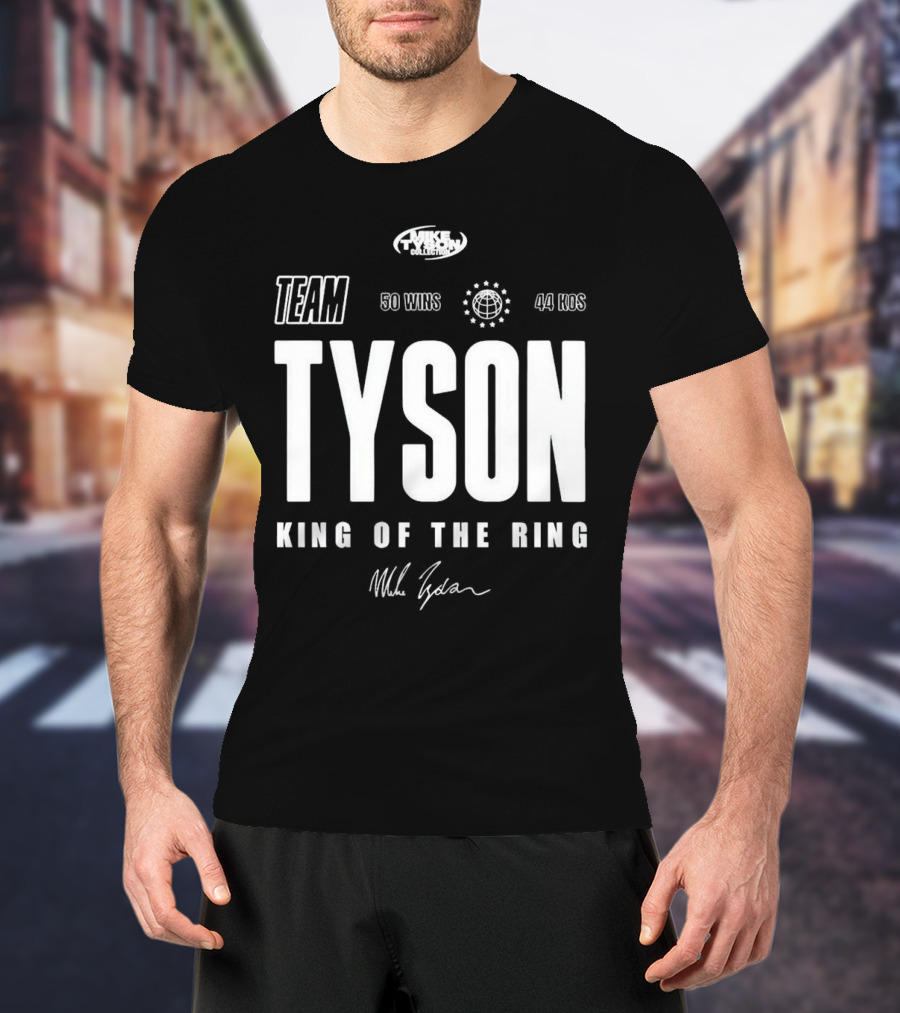 Mike Tyson Collection Team Tyson 50 Wins 44 KOs King Of The Ring T-Shirt