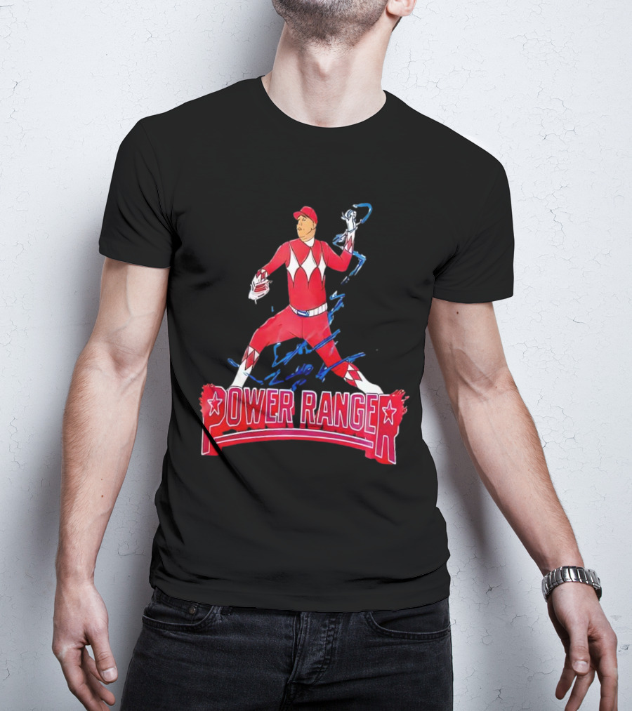 Ranger Suarez Phillies Baseball Power Ranger Red Action Uniform T-Shirt