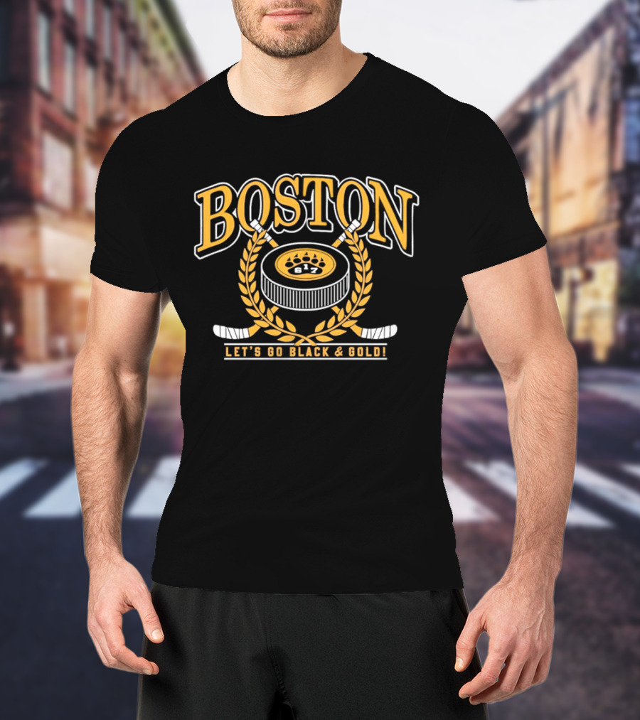 Boston Bruins 617 Let's Go Black And Gold NHL T-Shirt