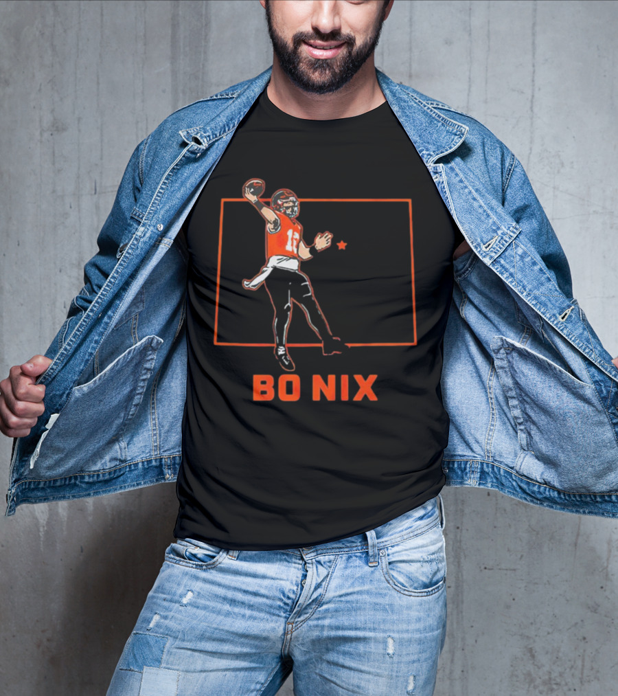 Bo Nix Football Star Player Denver Broncos T-Shirt