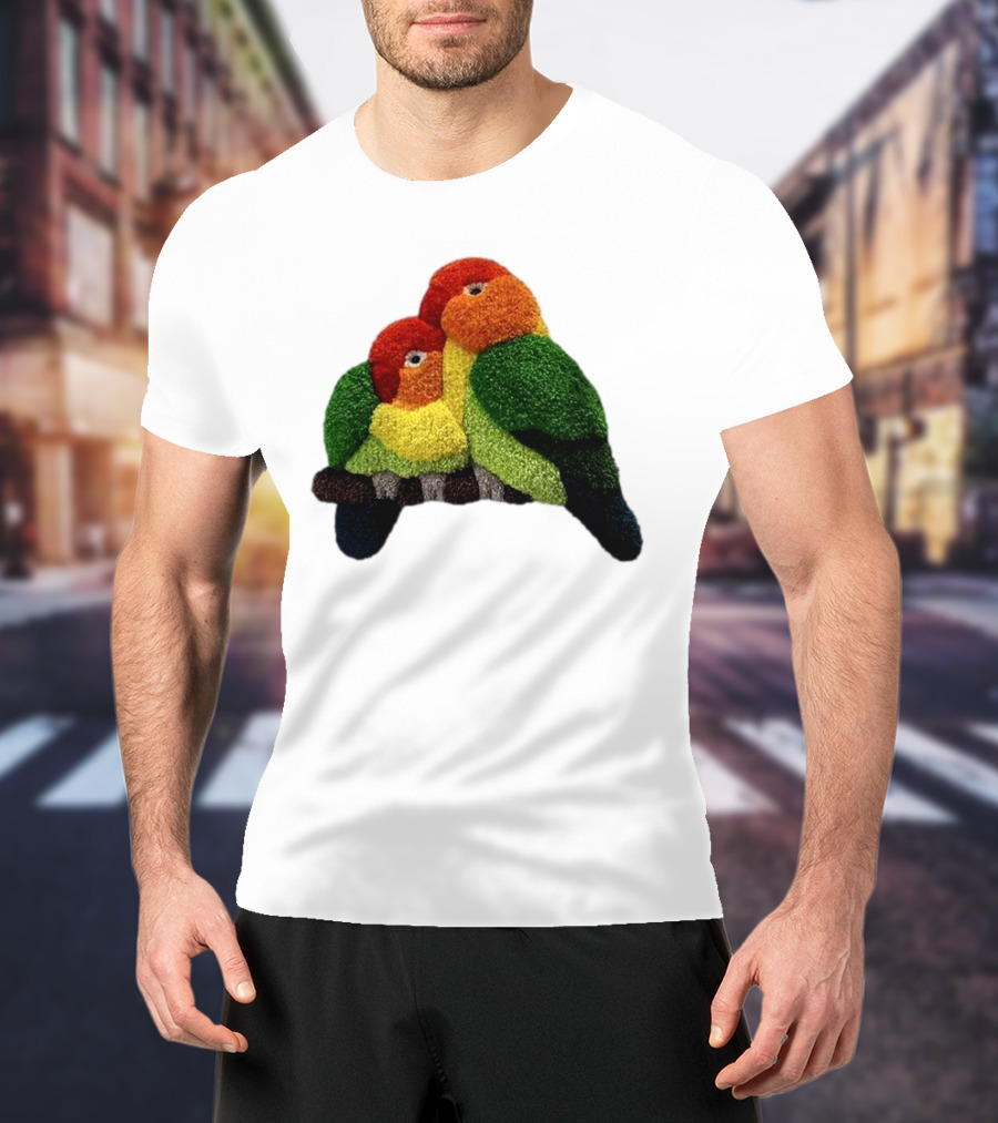 A Pair Of Lovely Parrots In Vibrant Cozy Colors T-Shirt