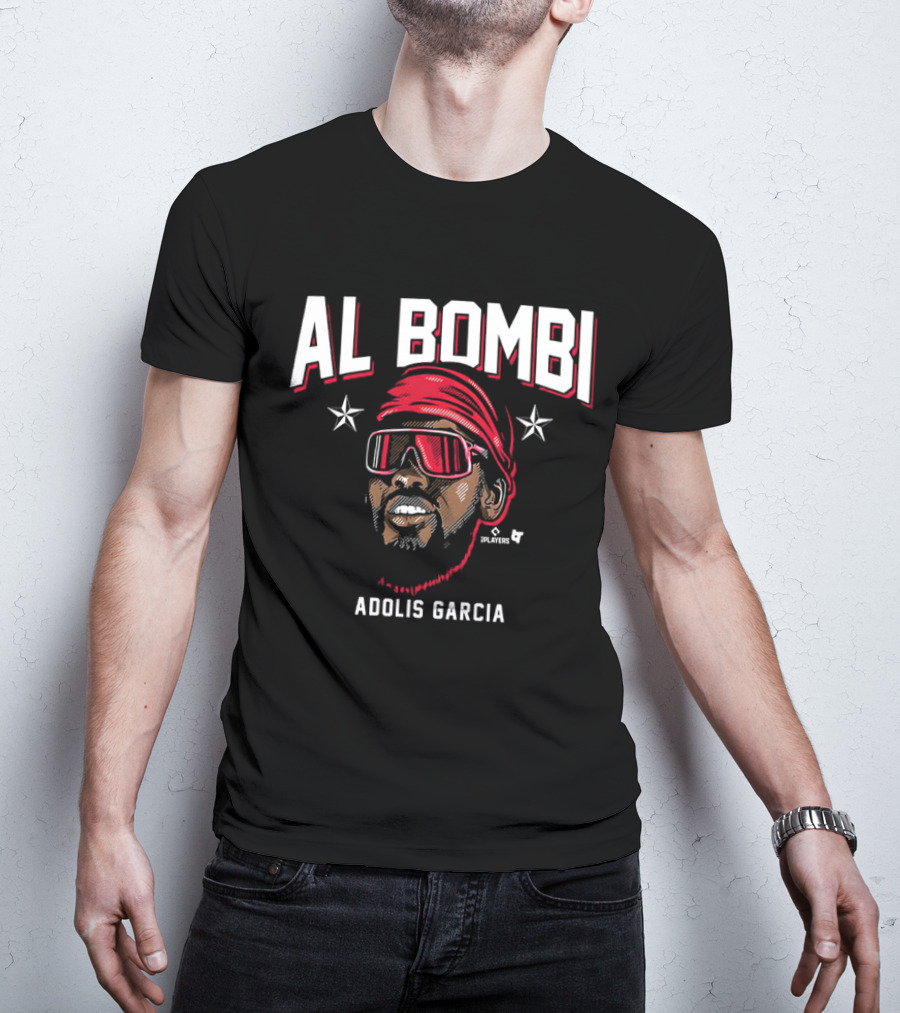 Adolis Garcia Al Bombi Players Shirt With Red Bandana And Sunglasses T-Shirt