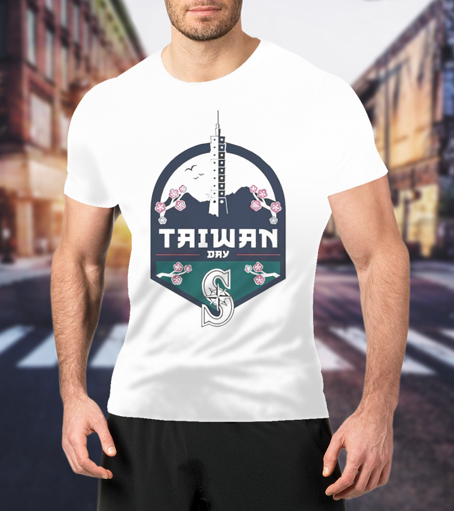 Taiwan Night Mariners Sakura Skyline T-Shirt