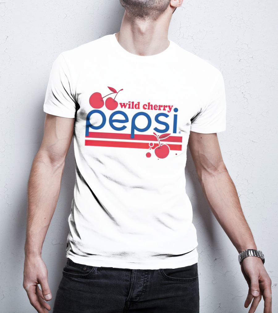 Pepsi Wild Cherry Retro Logo With Cherries T-Shirt