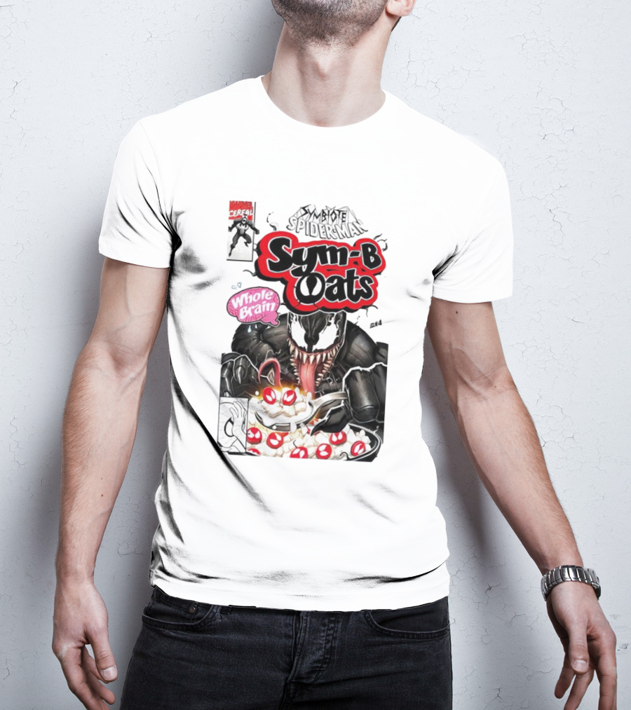 Venom Symbiote Spider-Man Sym-B Oats Whole Brain Breakfast Cereal T-Shirt