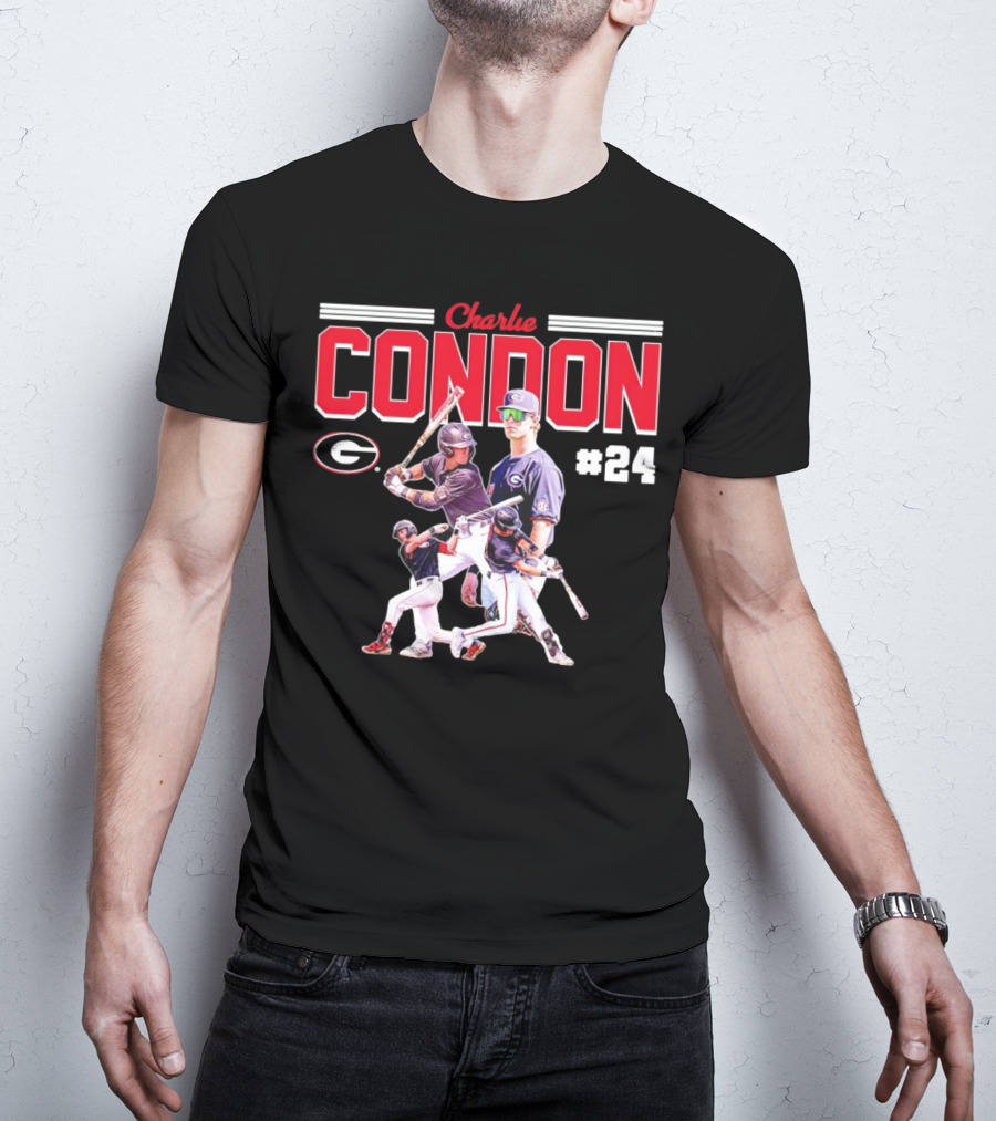 Charlie Condon Georgia Bulldogs NCAA Baseball Player #24 Collage T-Shirt