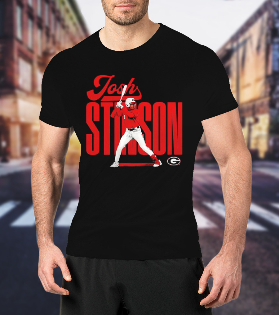 Josh Stinson Georgia Baseball Player Collage NCAA T-Shirt