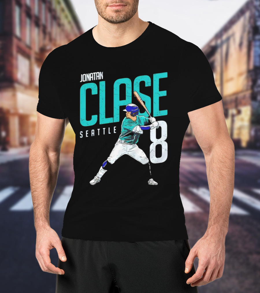 Jonatan Clase Seattle #8 MLBPA Player T-Shirt