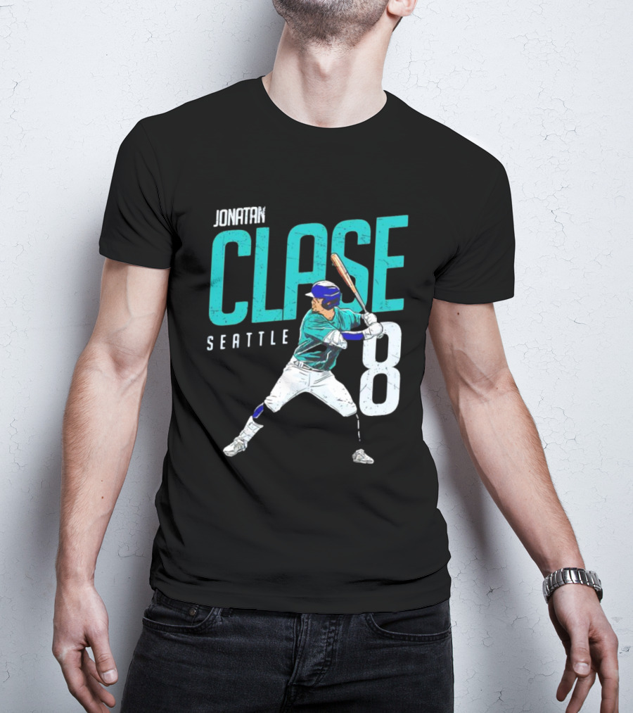 Jonatan Clase Seattle #8 MLBPA Player T-Shirt