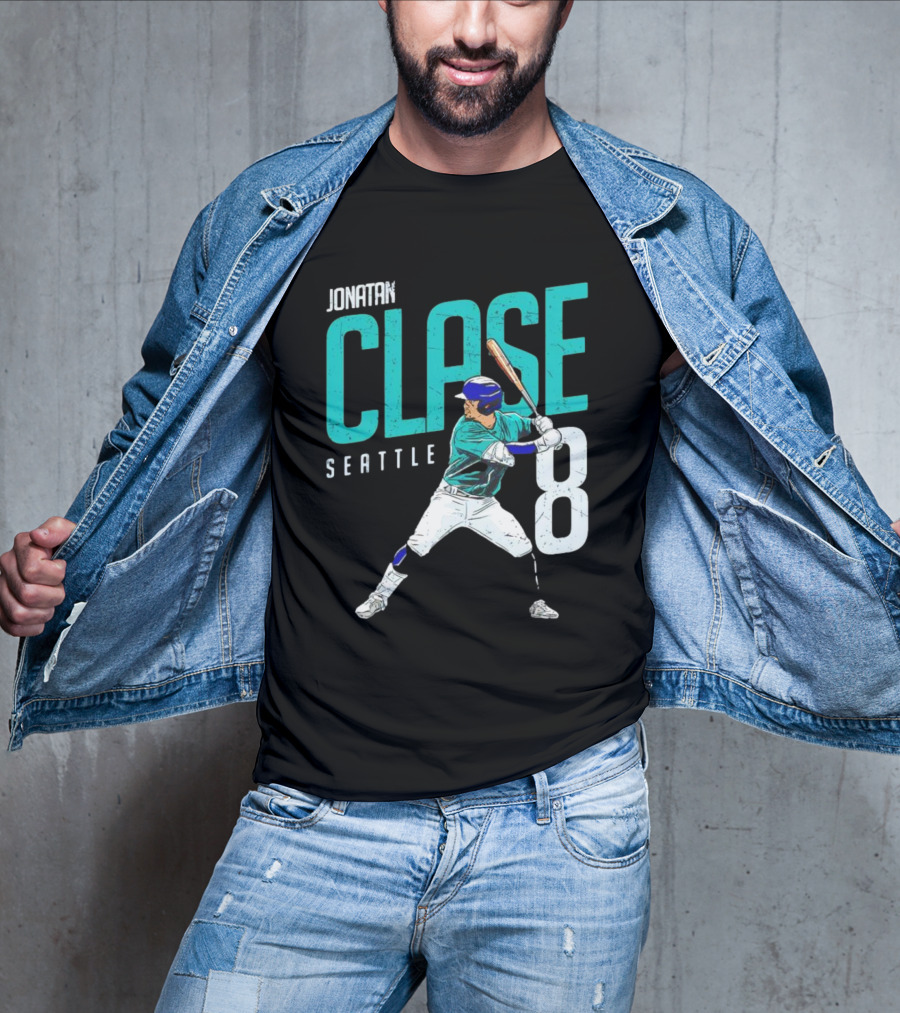 Jonatan Clase Seattle #8 MLBPA Player T-Shirt