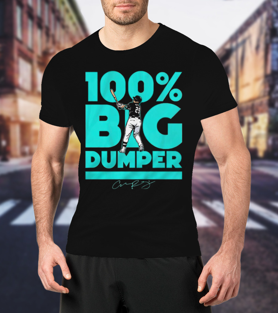 100% Big Dumper Player 29 Baseball Signature T-Shirt