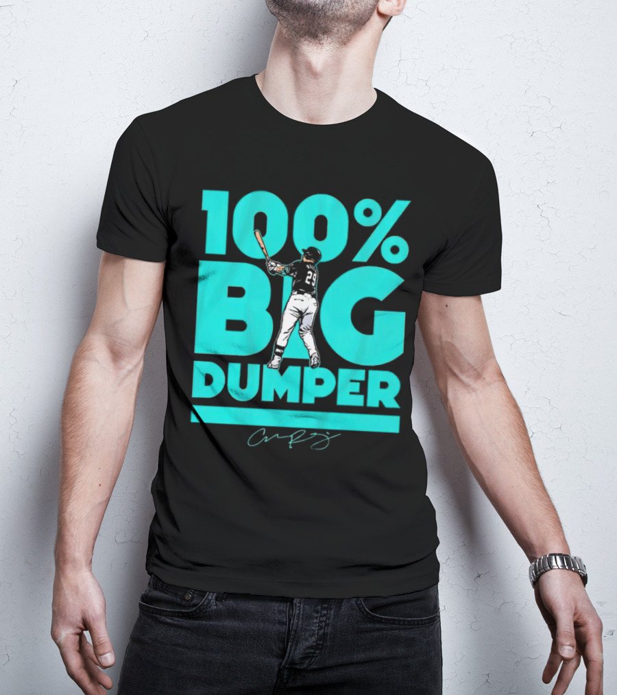 100% Big Dumper Player 29 Baseball Signature T-Shirt