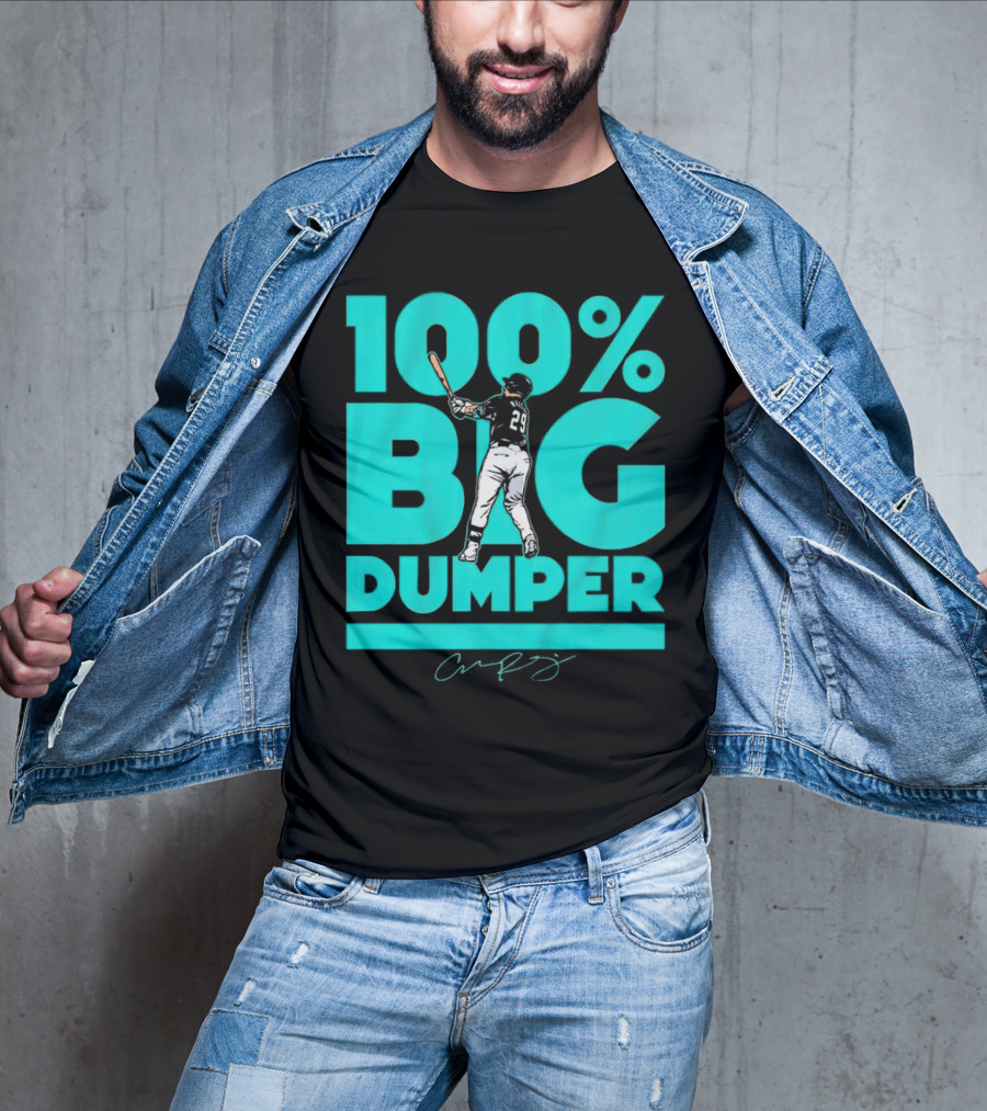 100% Big Dumper Player 29 Baseball Signature T-Shirt