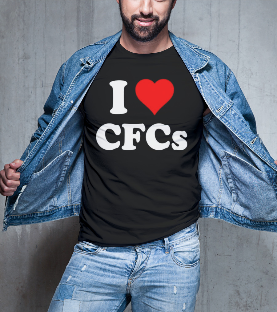I Heart CFCs Retro-Style Bold Text And Red Heart T-Shirt