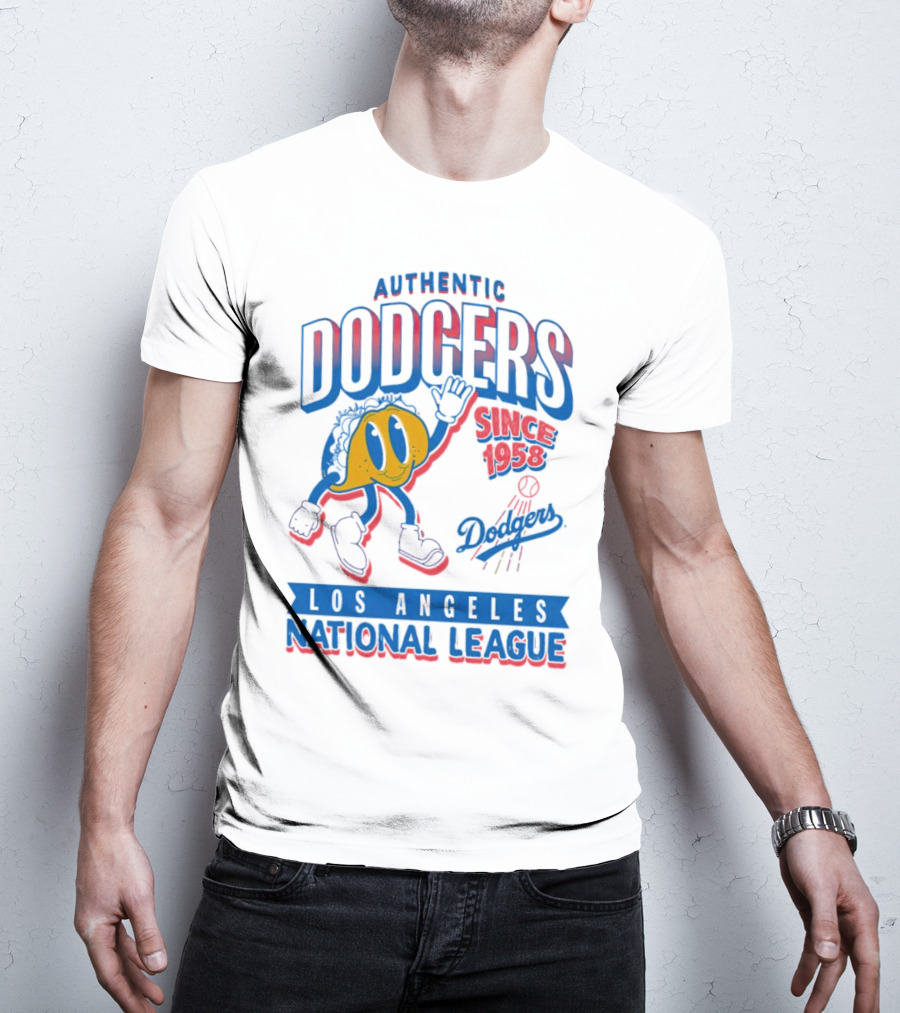 Authentic Dodgers Los Angeles Since 1958 National League Dodgers T-Shirt