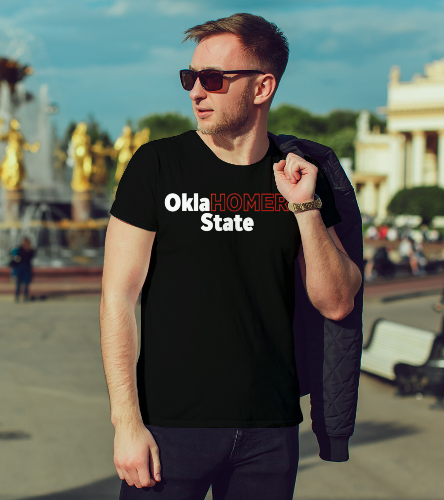 Okla HOMER State Playful Text T-Shirt