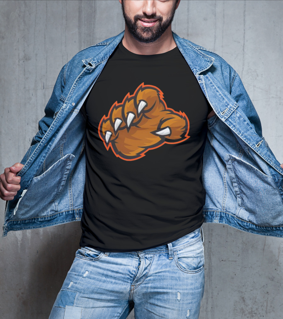 The Claw Bears Football Fierce Paw T-Shirt
