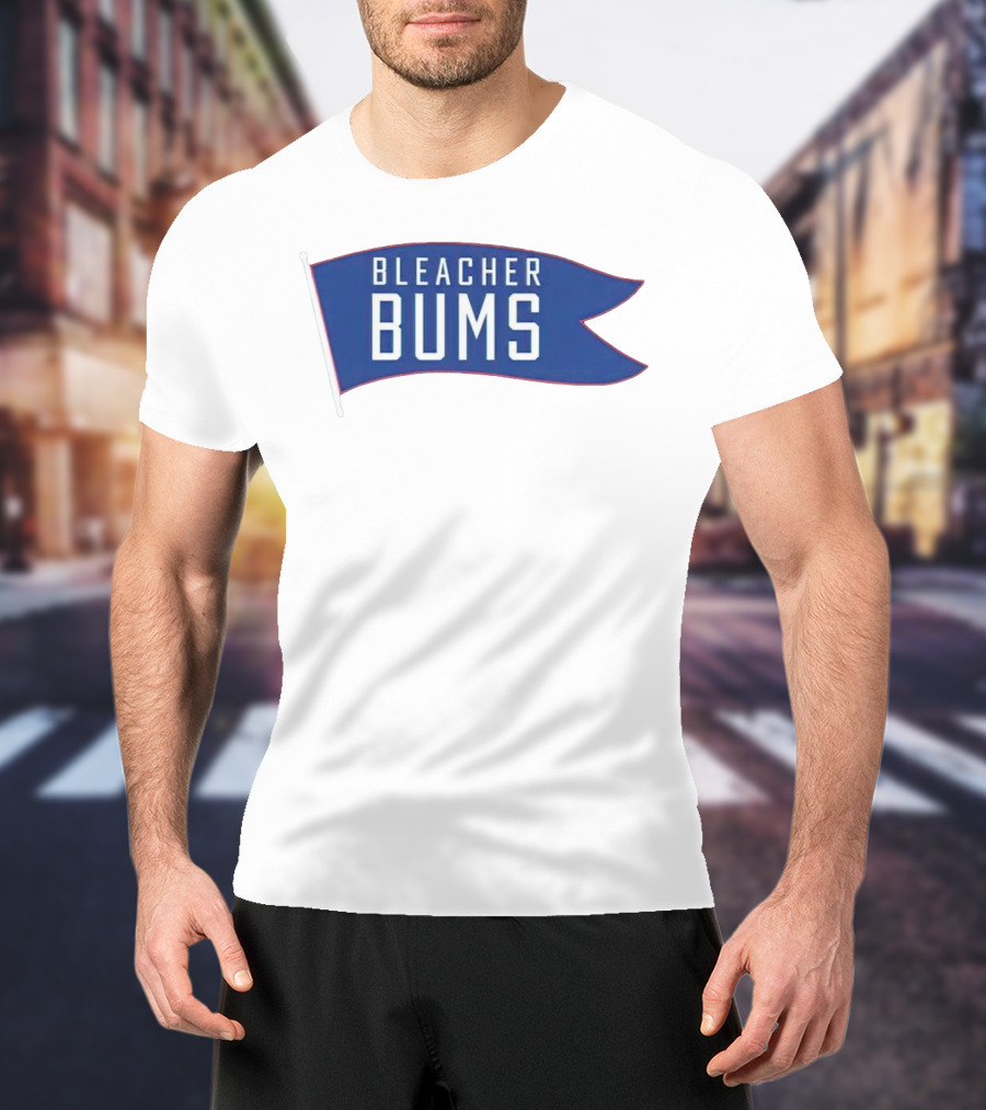 Bleacher Bums Blue Flag Banner T-Shirt