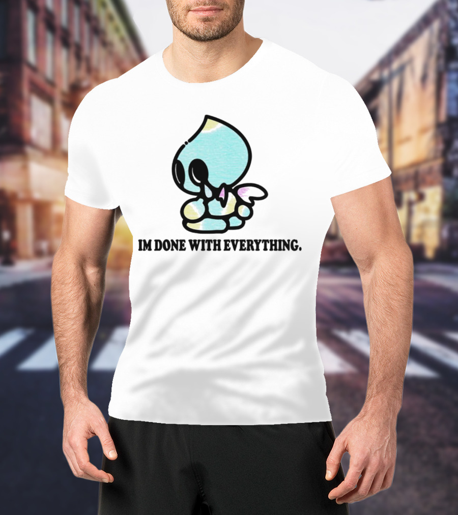Chaos I'm Done With Everything Pastel Skull Character T-Shirt