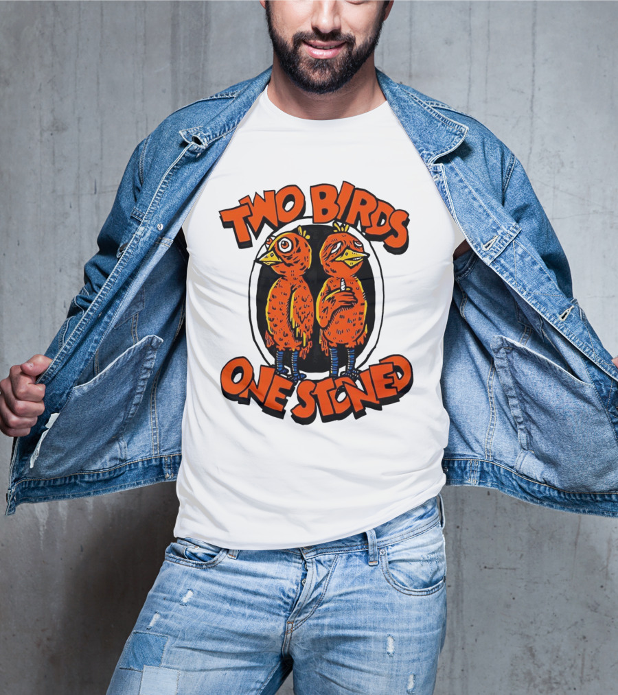 Two Birds One Stoned Psychedelic Chickens T-Shirt