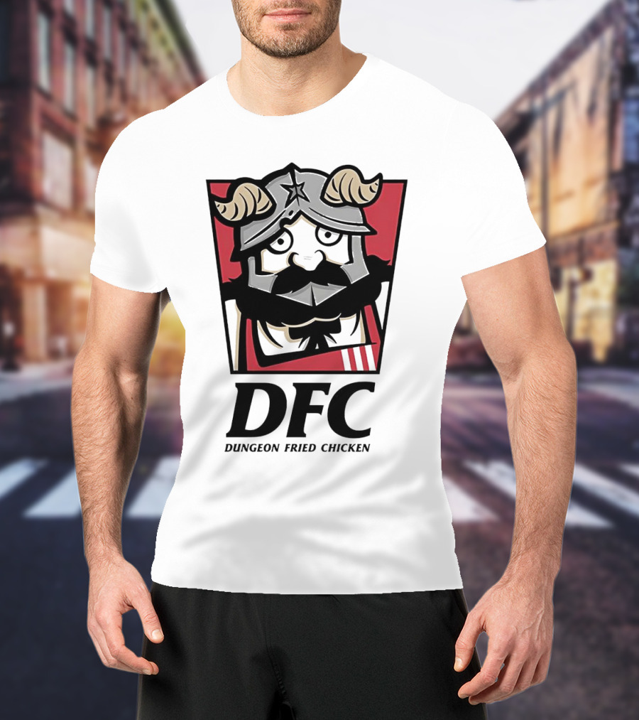 DFC Dungeon Fried Chicken Knight Helmet T-Shirt