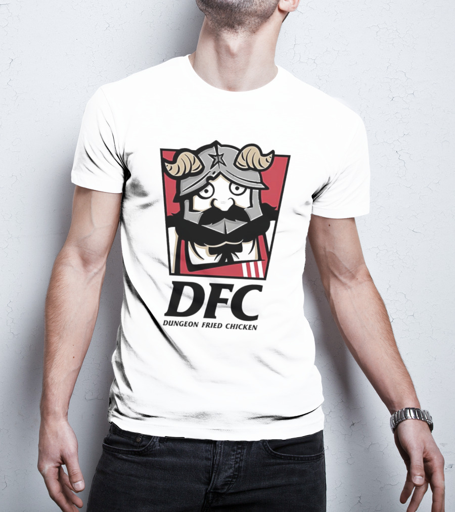 DFC Dungeon Fried Chicken Knight Helmet T-Shirt