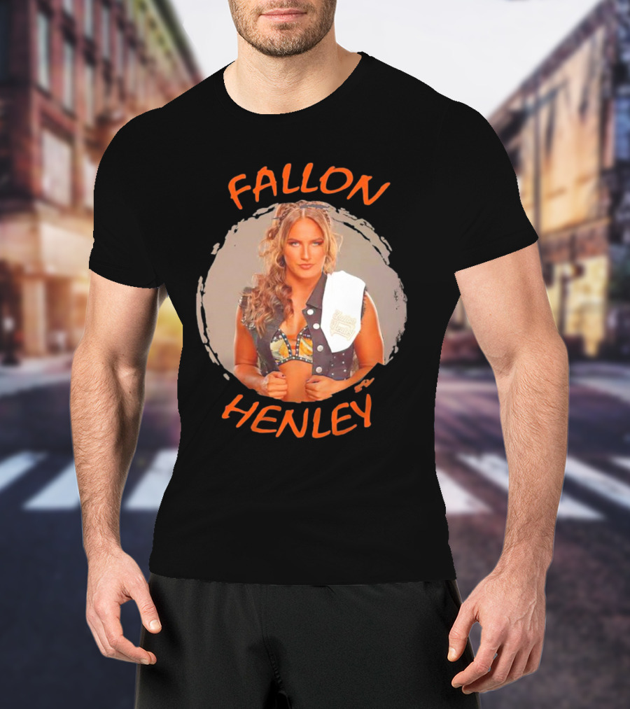 Fallon Henley WWE Bold Image With Studded Vest And Headband T-Shirt