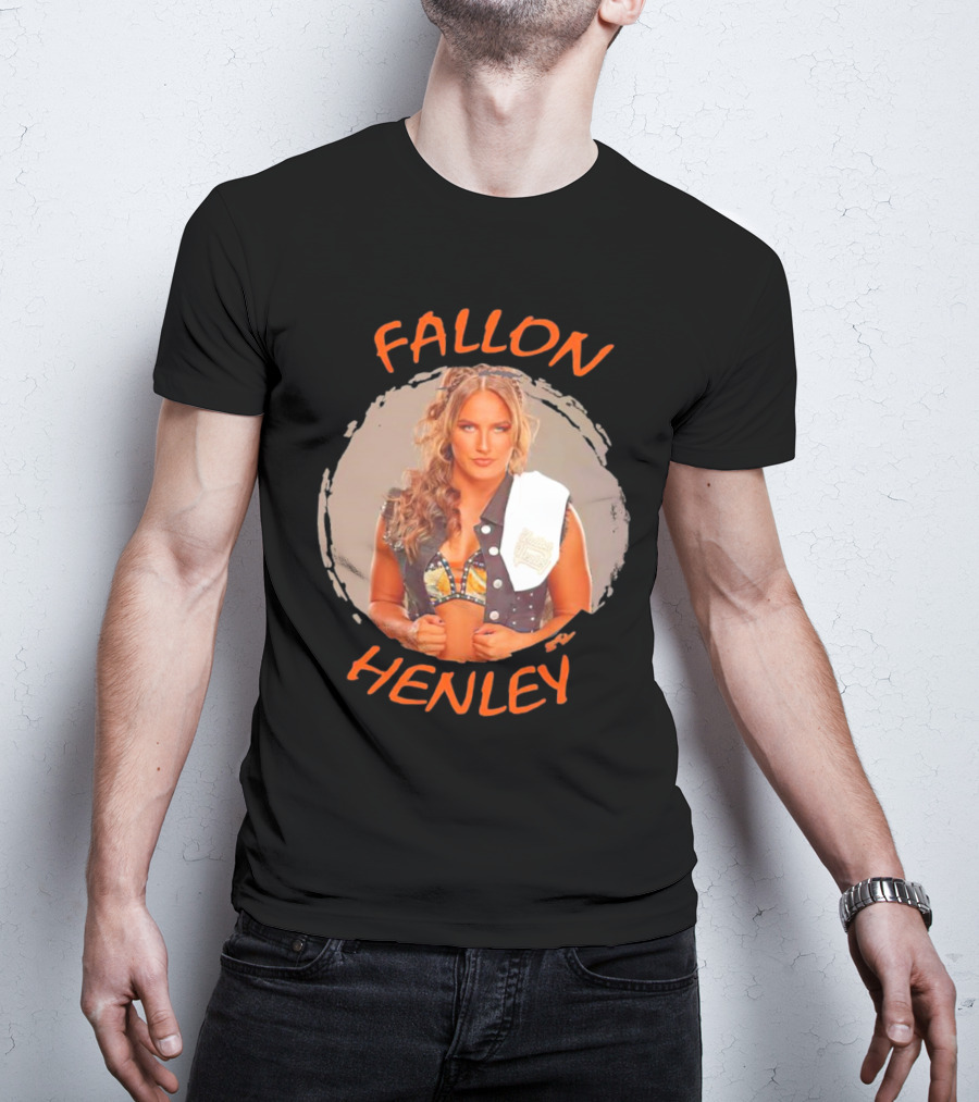Fallon Henley WWE Bold Image With Studded Vest And Headband T-Shirt