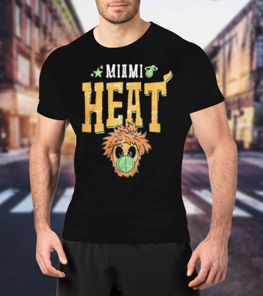 Miami Heat Burnie Basketball Court Culture T-Shirt
