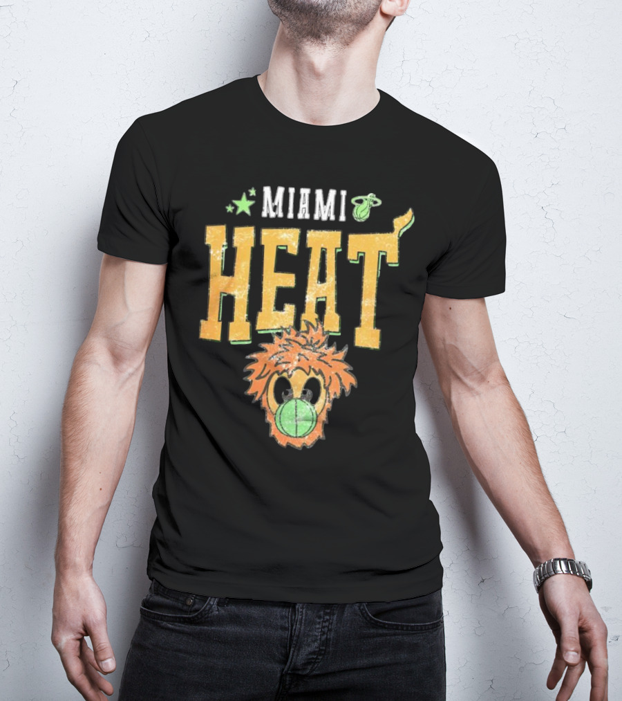 Miami Heat Burnie Basketball Court Culture T-Shirt