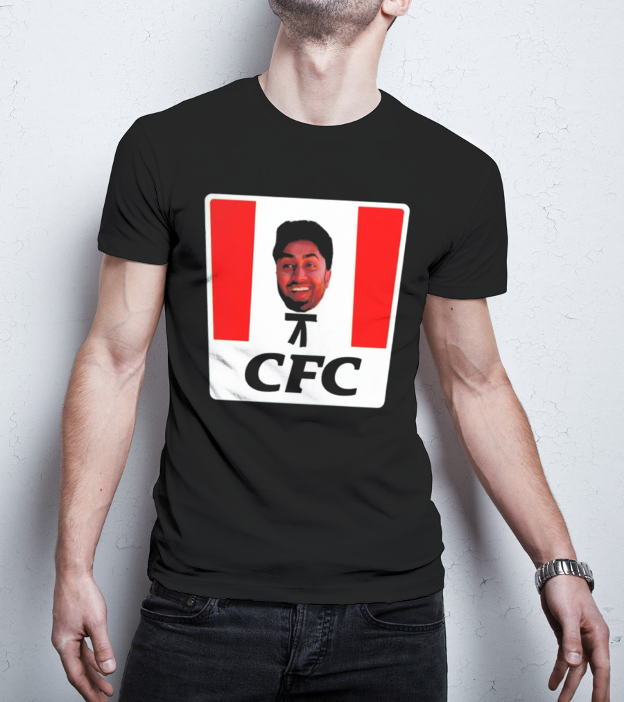 Mafs Collins CFC Parody Fried Chicken Face T-Shirt