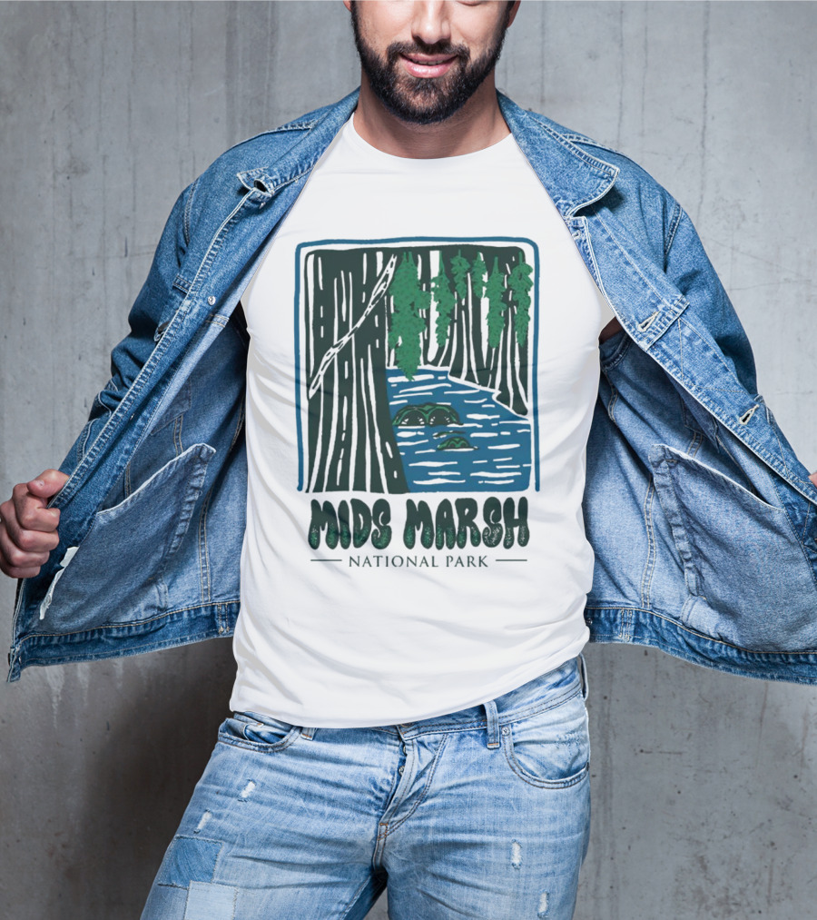 Mids Marsh National Park Forest River Scene T-Shirt