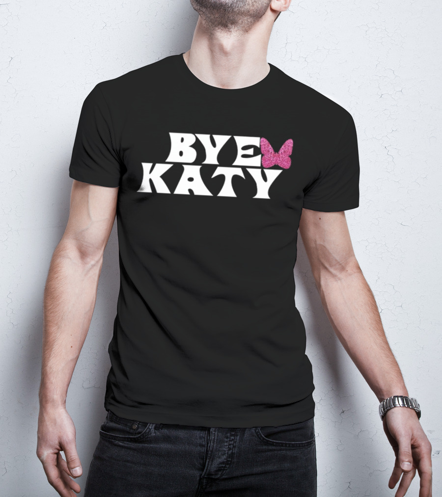 Bye Katy Pink Glitter Butterfly T-Shirt