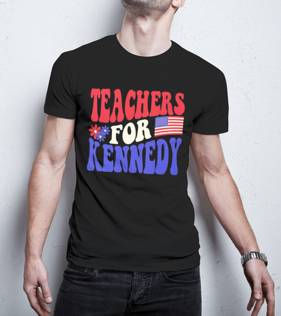 Teachers For Kennedy American Flag T-Shirt