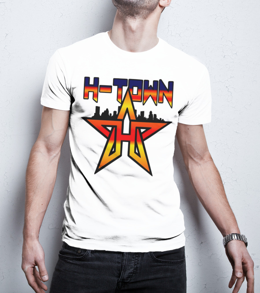 H-Town Skyline Star Houston Astros Baseball T-Shirt