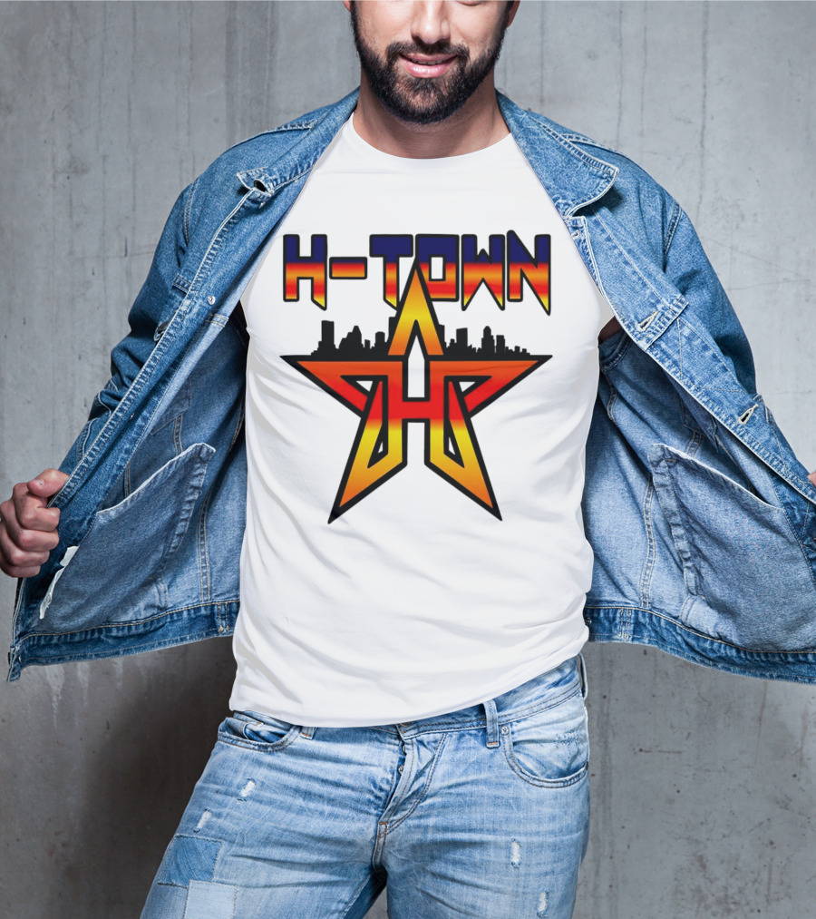 H-Town Skyline Star Houston Astros Baseball T-Shirt